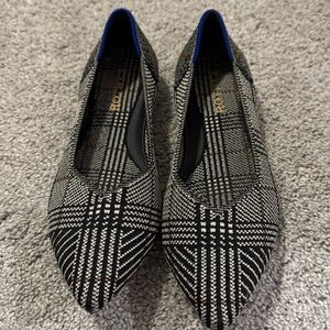 Rothy's Black Glen Plaid size 7